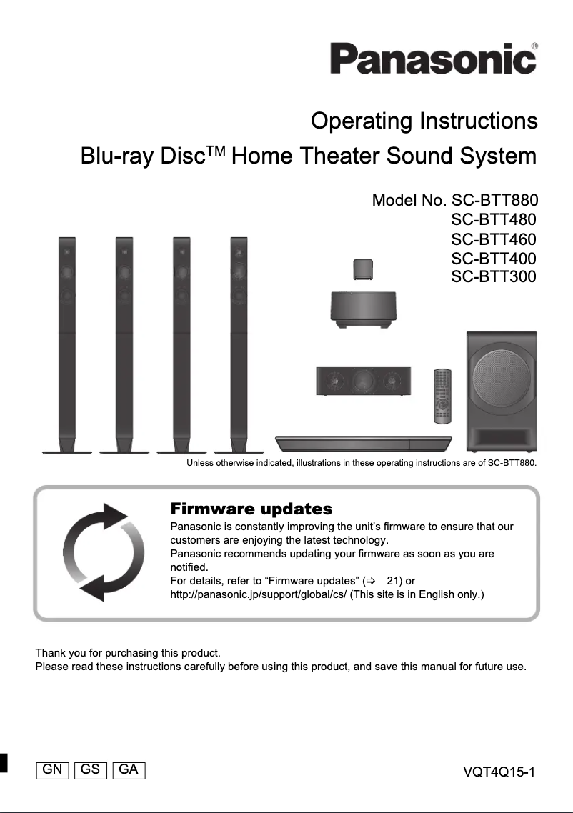 Image de la première page du manuel de l'appareil SC-BTT480