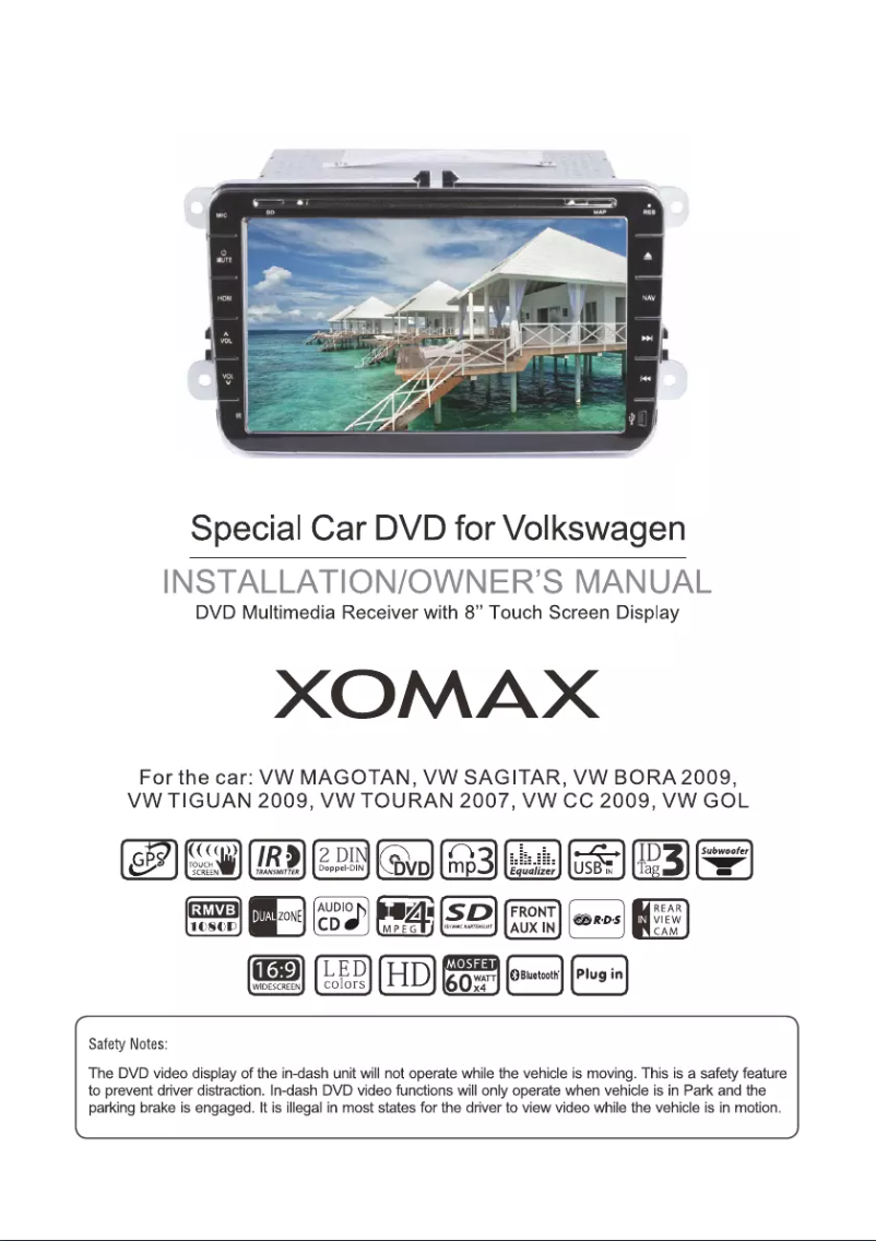 Page 1 de la notice Manuel utilisateur Xomax XM-VW03