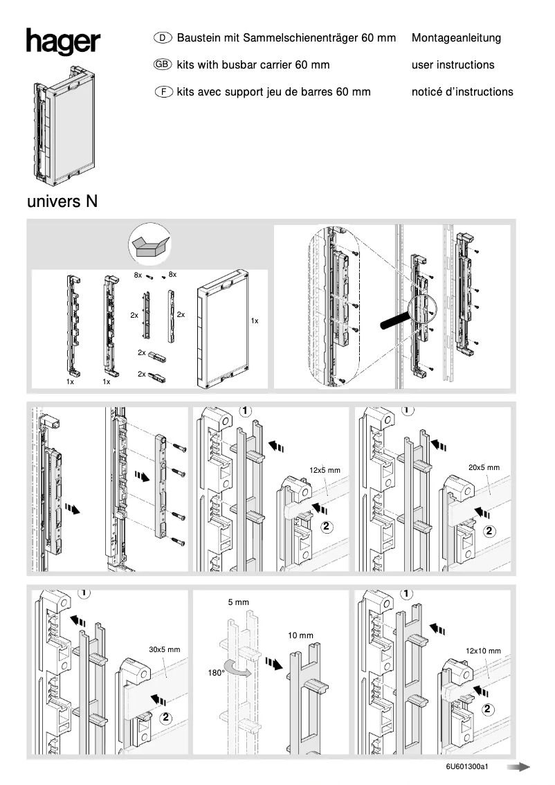 Page n°1 - Manuel utilisateur Hager UE32E0A