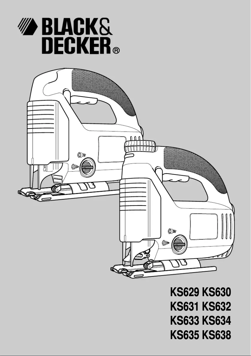 Page 1 de la notice Manuel utilisateur Black & Decker KS634S