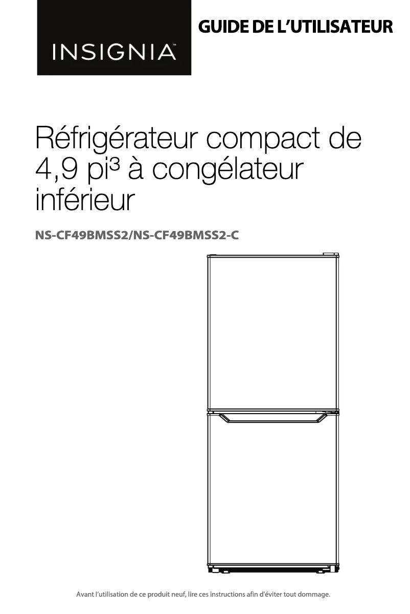 Page n°1 - Manuel utilisateur Insignia NS-CF49BMSS2