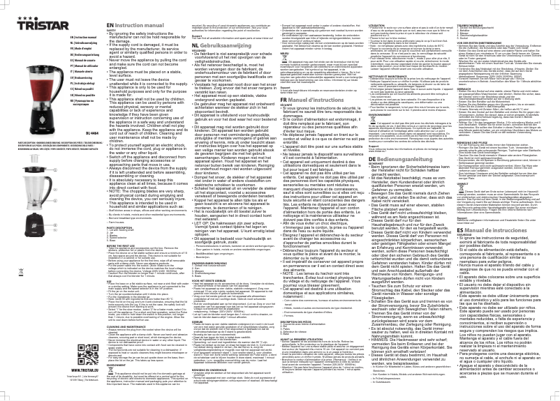 Image de la première page du manuel de l'appareil BL-4464