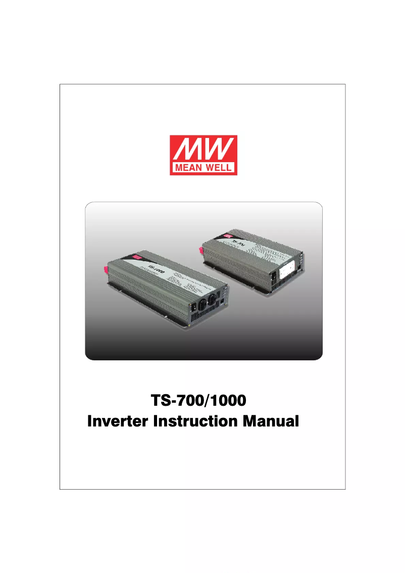 Image de la première page du manuel de l'appareil TS-1000