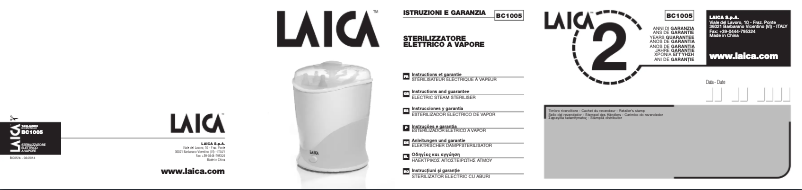 Page 1 de la notice Manuel utilisateur Laica BC1005