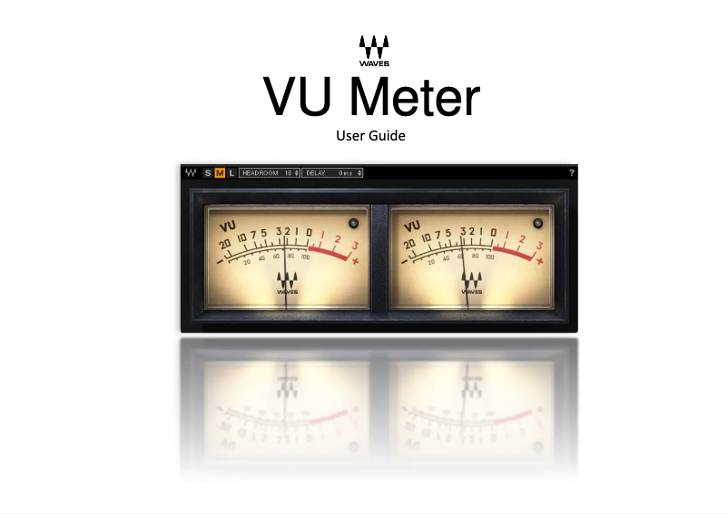 Page 1 de la notice Manuel utilisateur Waves VU Meter