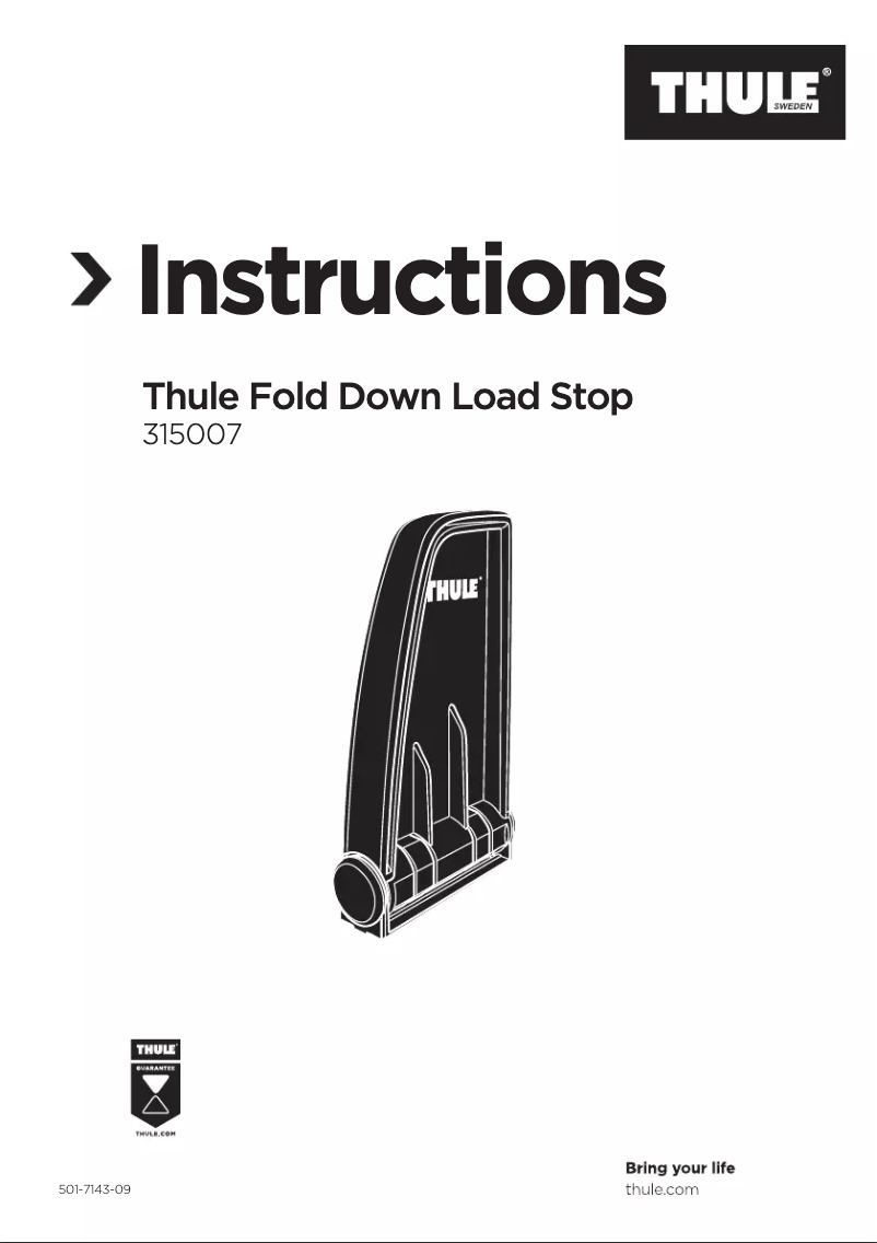 Page n°1 - Manuel utilisateur Thule Fold Down Load Stop