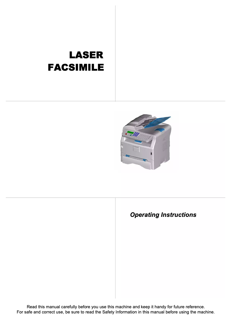 Page 1 de la notice Manuel utilisateur Ricoh F110