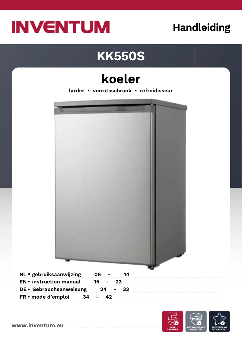 Page n°1 - Manuel utilisateur Inventum KK550S