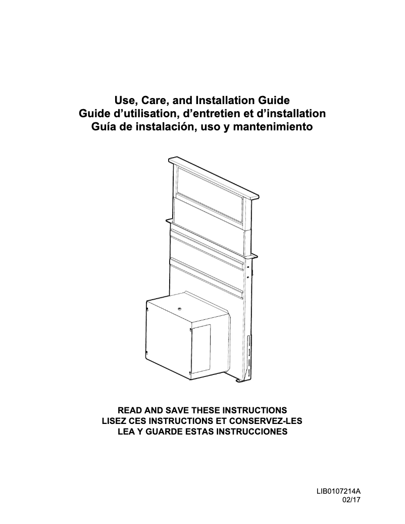 Page n°1 - Guide d'installation Elica Rise ERS636S1