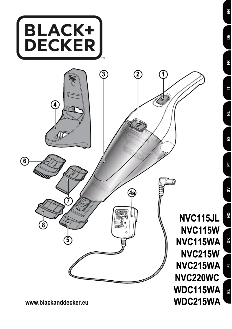 Page 1 de la notice Manuel utilisateur Black & Decker NVC115W