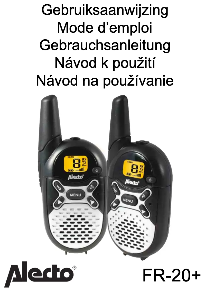 Página 1 del manual Manual de usuario Alecto FR-20