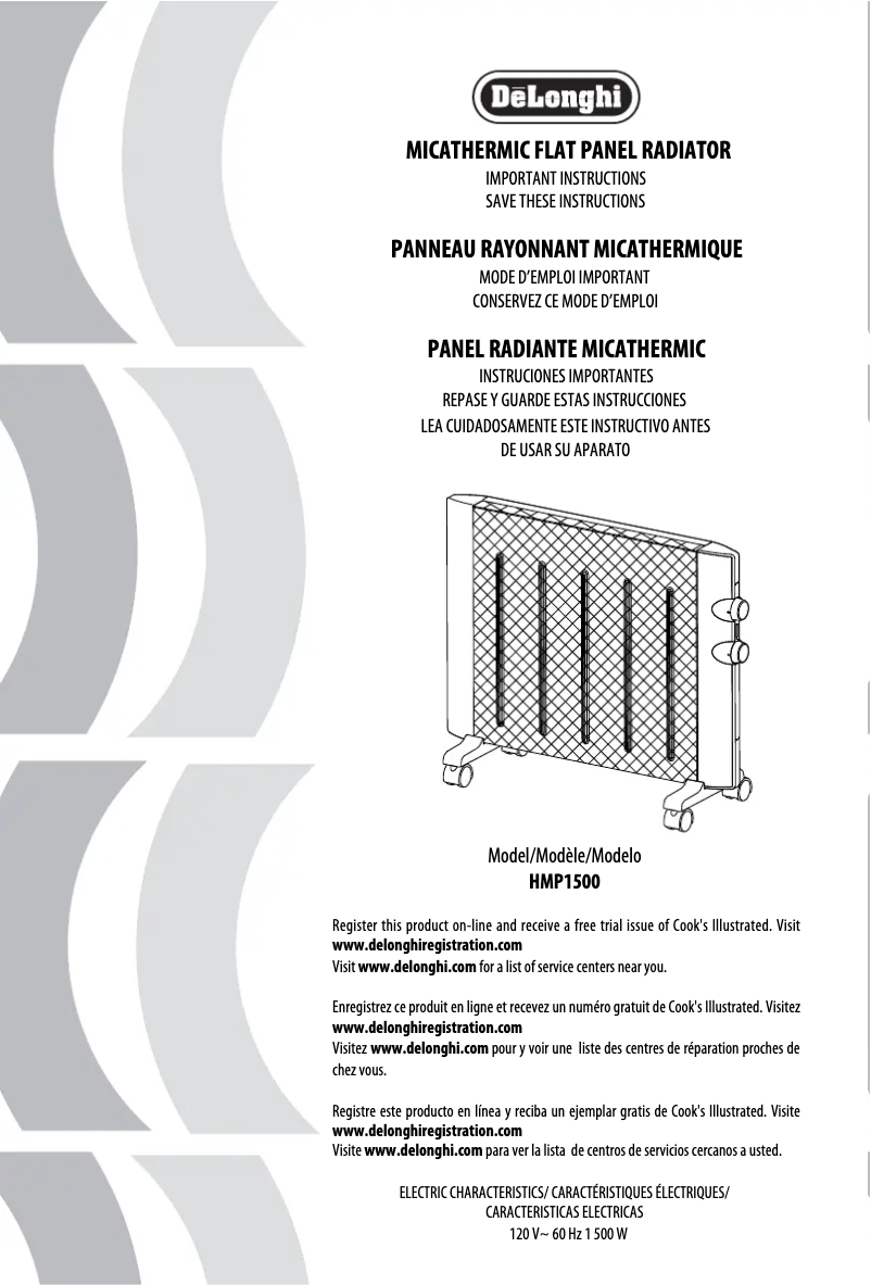 Image de la première page du manuel de l'appareil HMP 1500