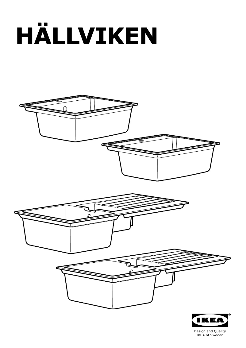 Page 1 de la notice Instructions / montage Ikea HÄLLVIKEN