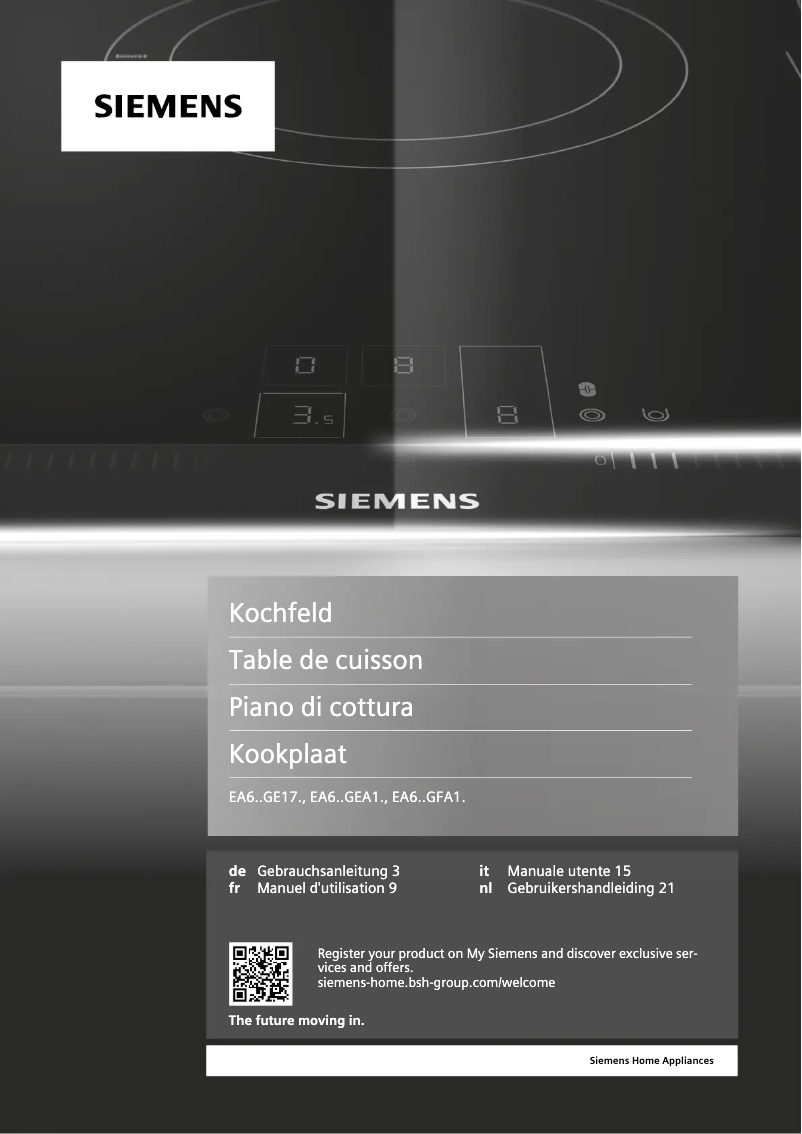 Page n°1 - Manuel utilisateur Siemens EA601GEA1C