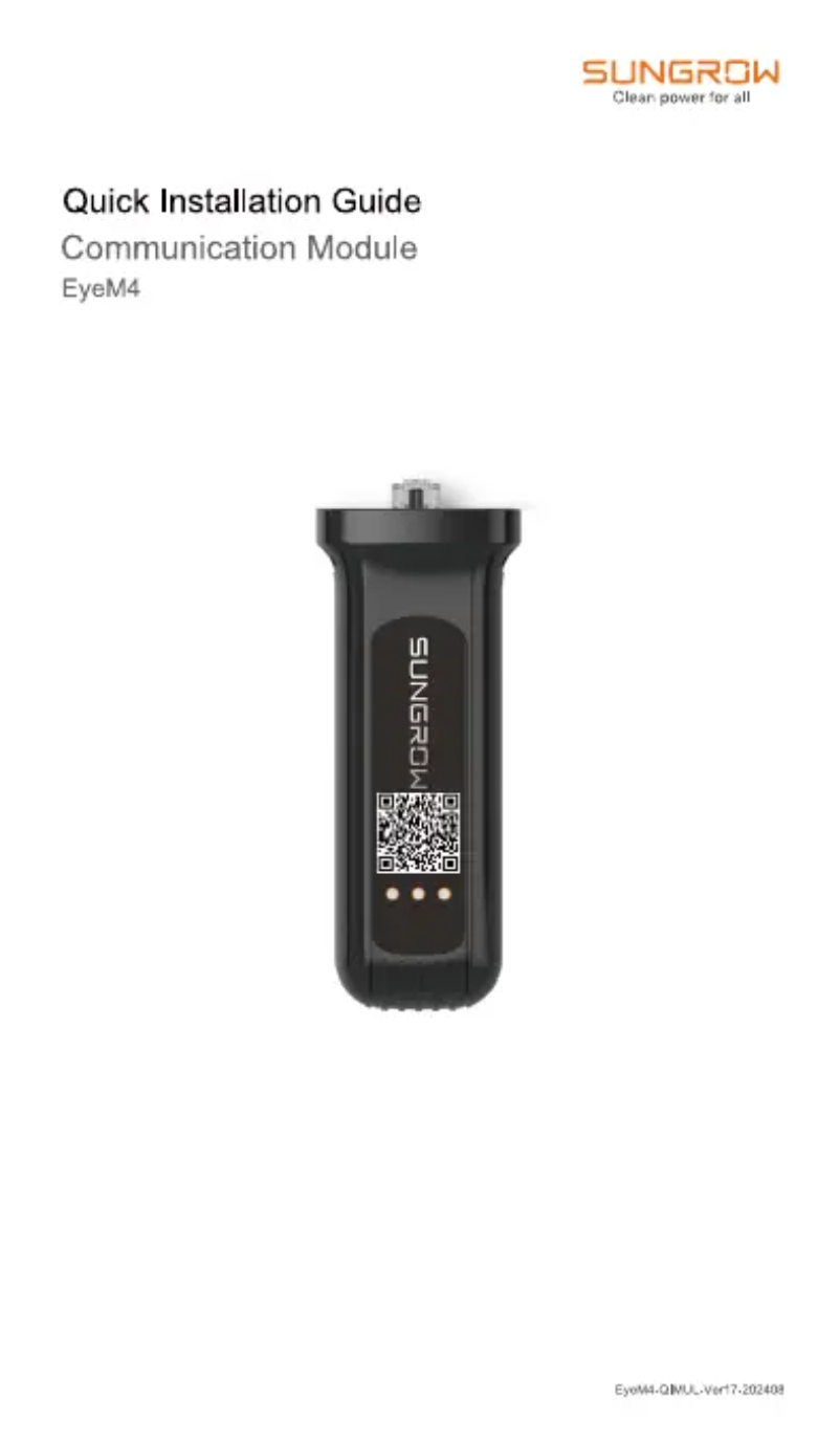 Page 1 de la notice Manuel utilisateur Sungrow EyeM4