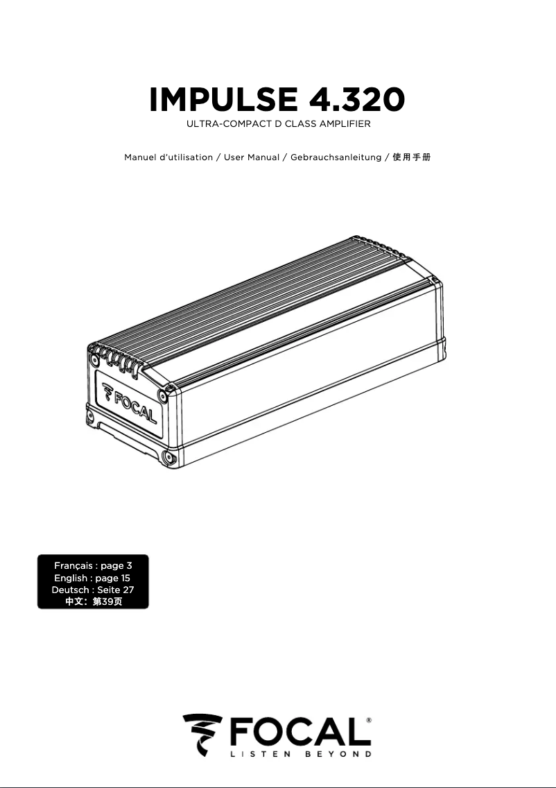 Page n°1 - Manuel utilisateur Focal Impulse 4.320