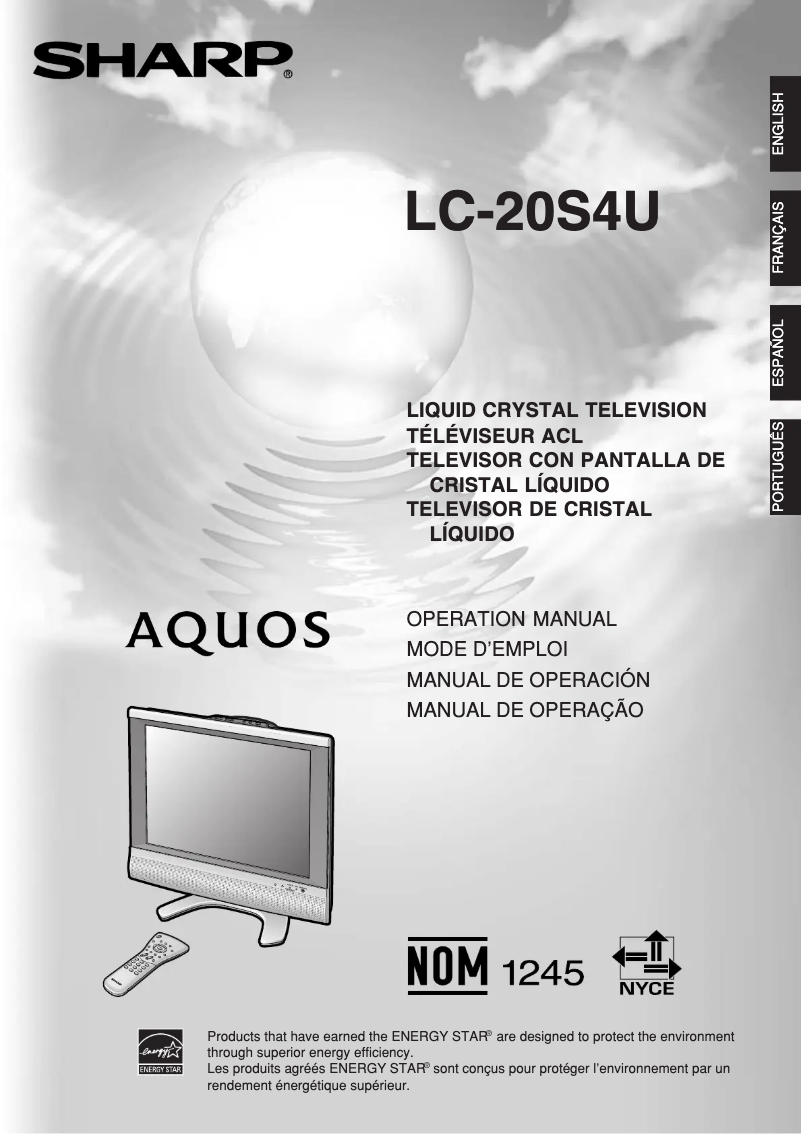 Image de la première page du manuel de l'appareil LC-20S4U-S