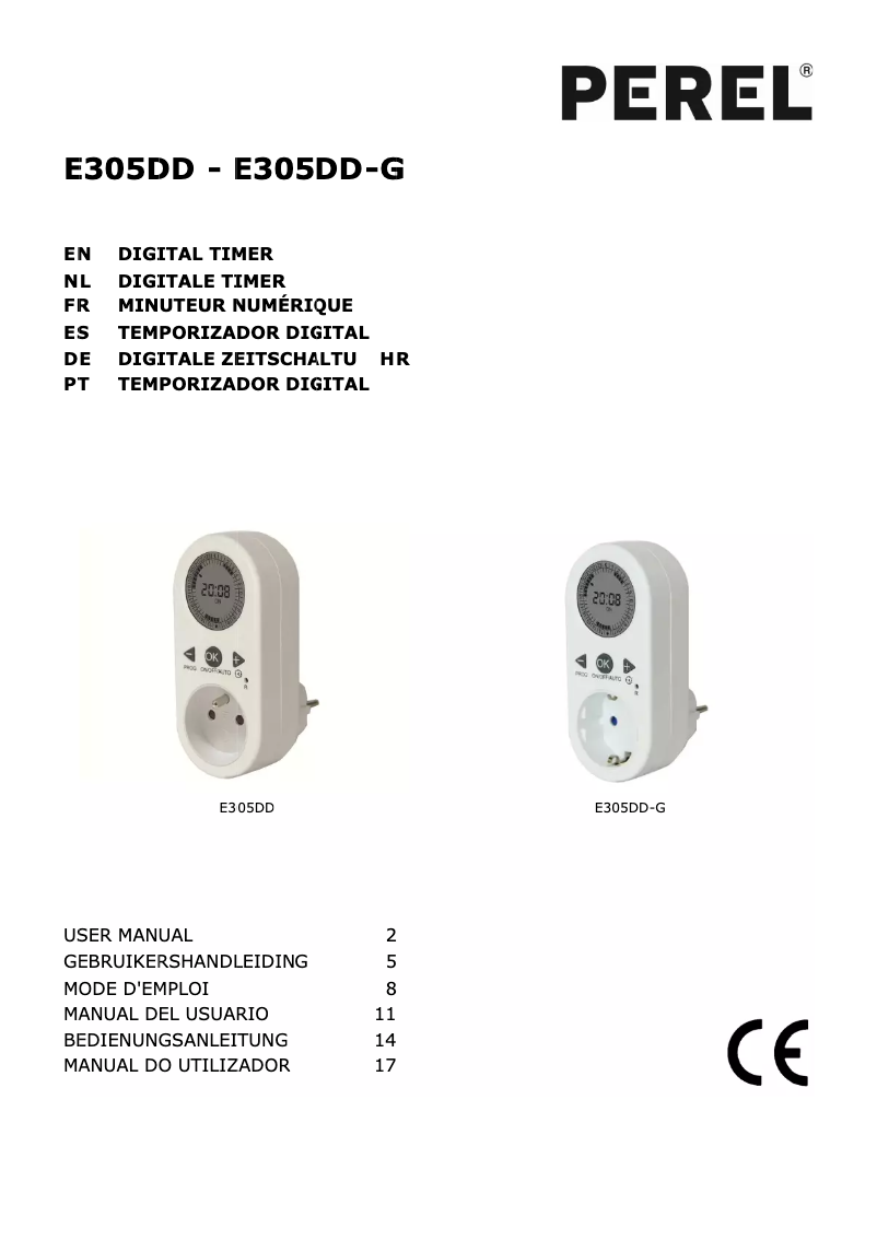 Page n°1 - Manuel utilisateur Perel E305DD