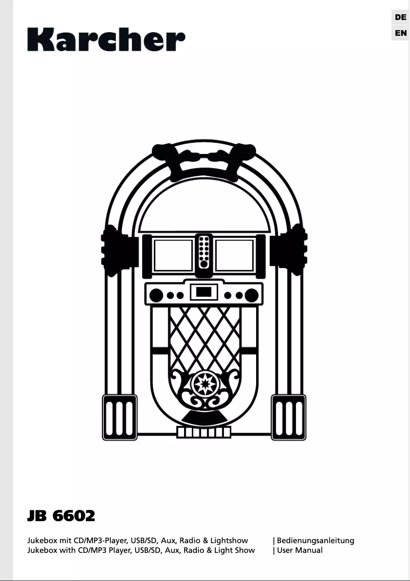 Página 1 del manual Manual de usuario Karcher Audio JB 6602