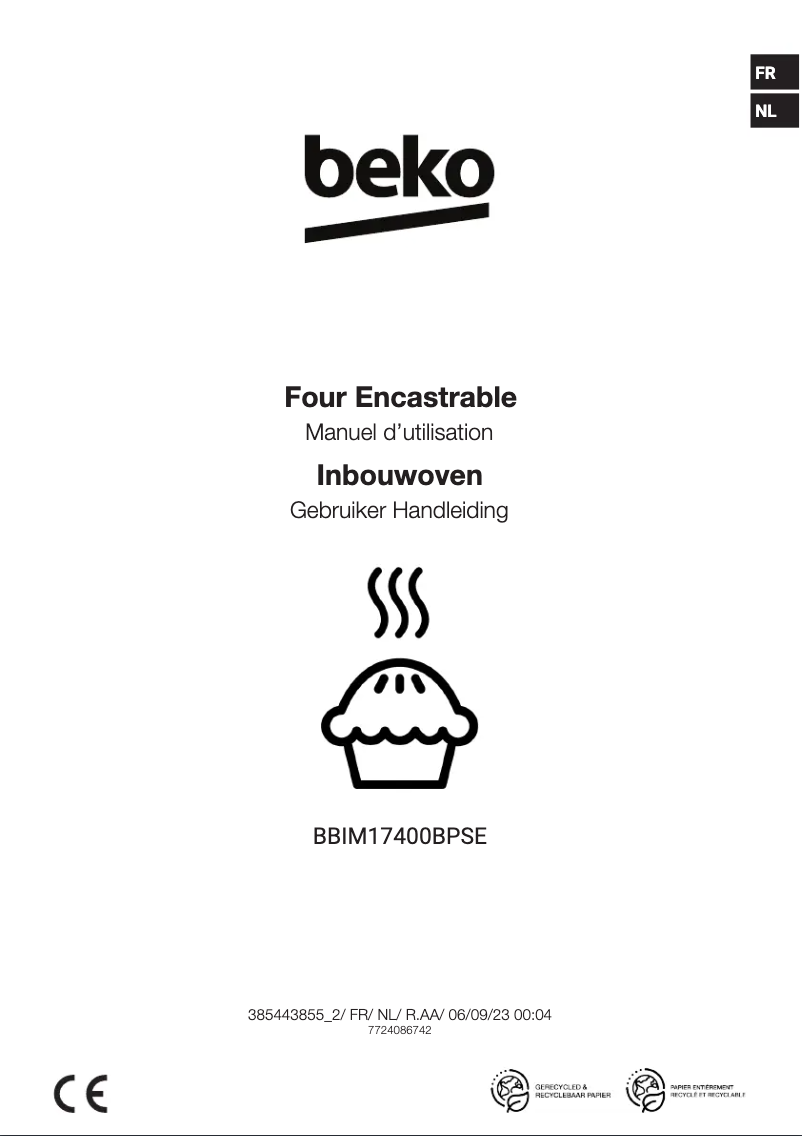 Page 1 de la notice Manuel utilisateur Beko BBIM17400BPSE