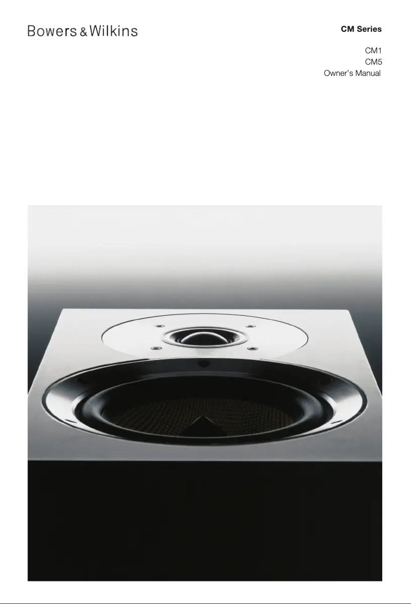 Page 1 de la notice Manuel utilisateur Bowers & Wilkins CM5