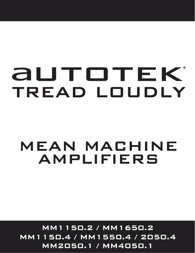 Page 1 de la notice Manuel utilisateur Autotek MM1650.2