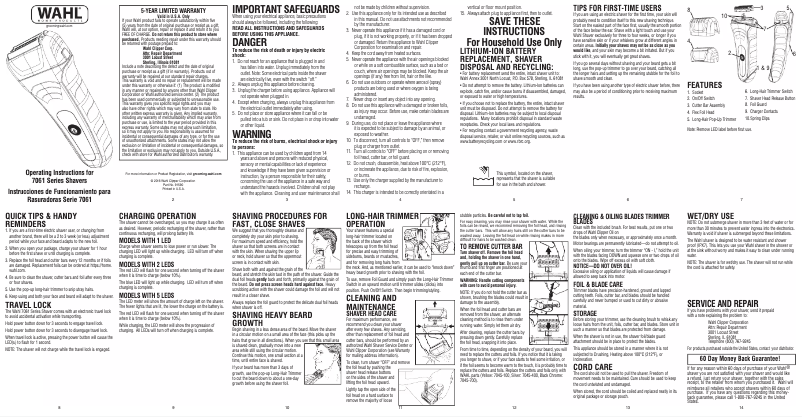 Page 1 de la notice Manuel utilisateur Wahl LifeProof 07061-100