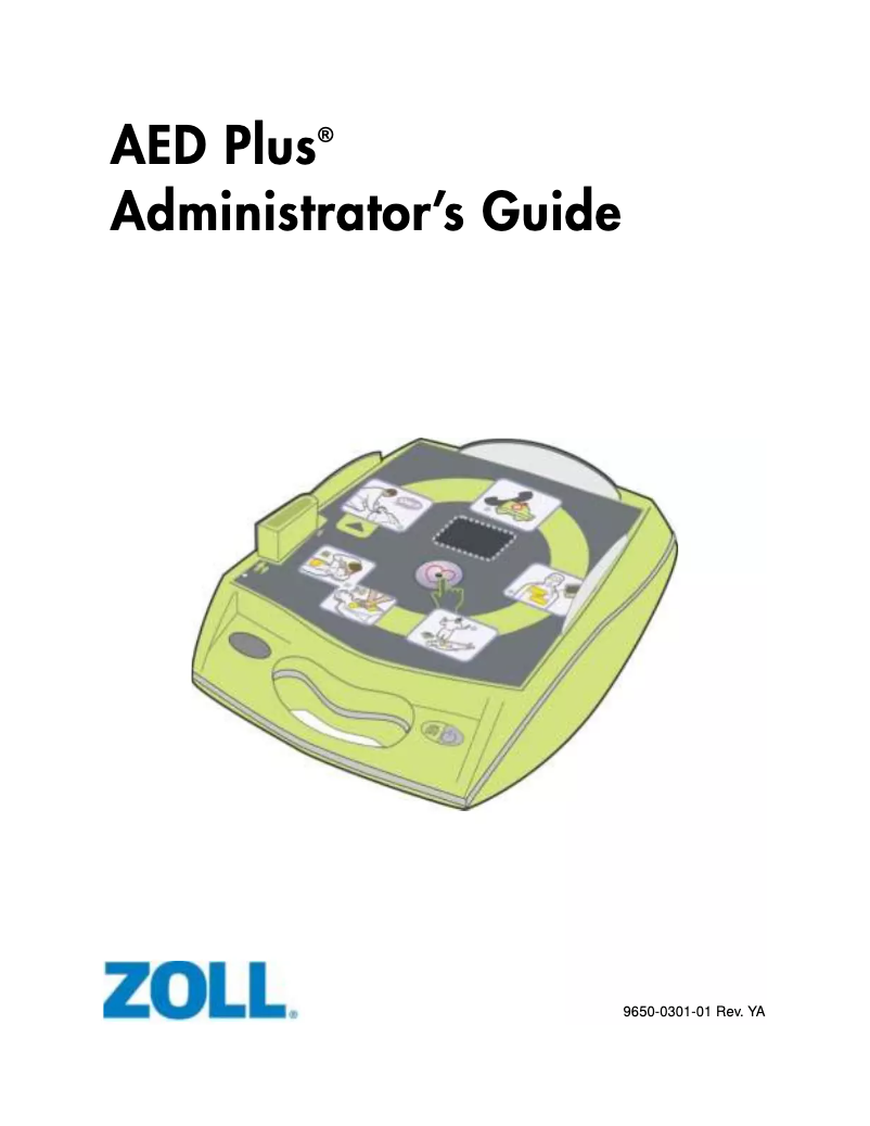 Page n°1 - Manuel utilisateur Zoll AED Plus