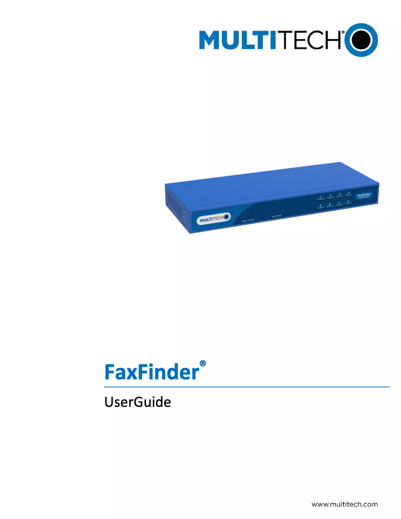 Page n°1 - Manuel utilisateur Multitech FaxFinder
