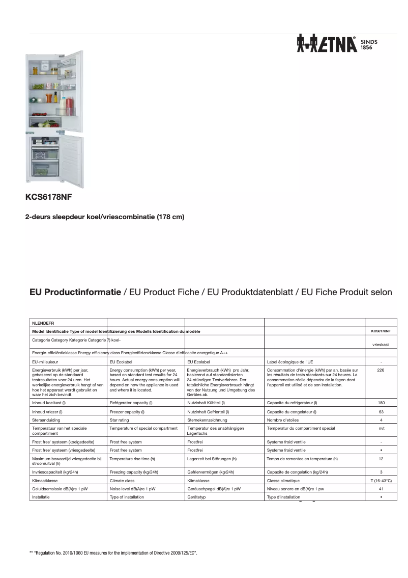 Image de la première page du manuel de l'appareil KCS6178NF