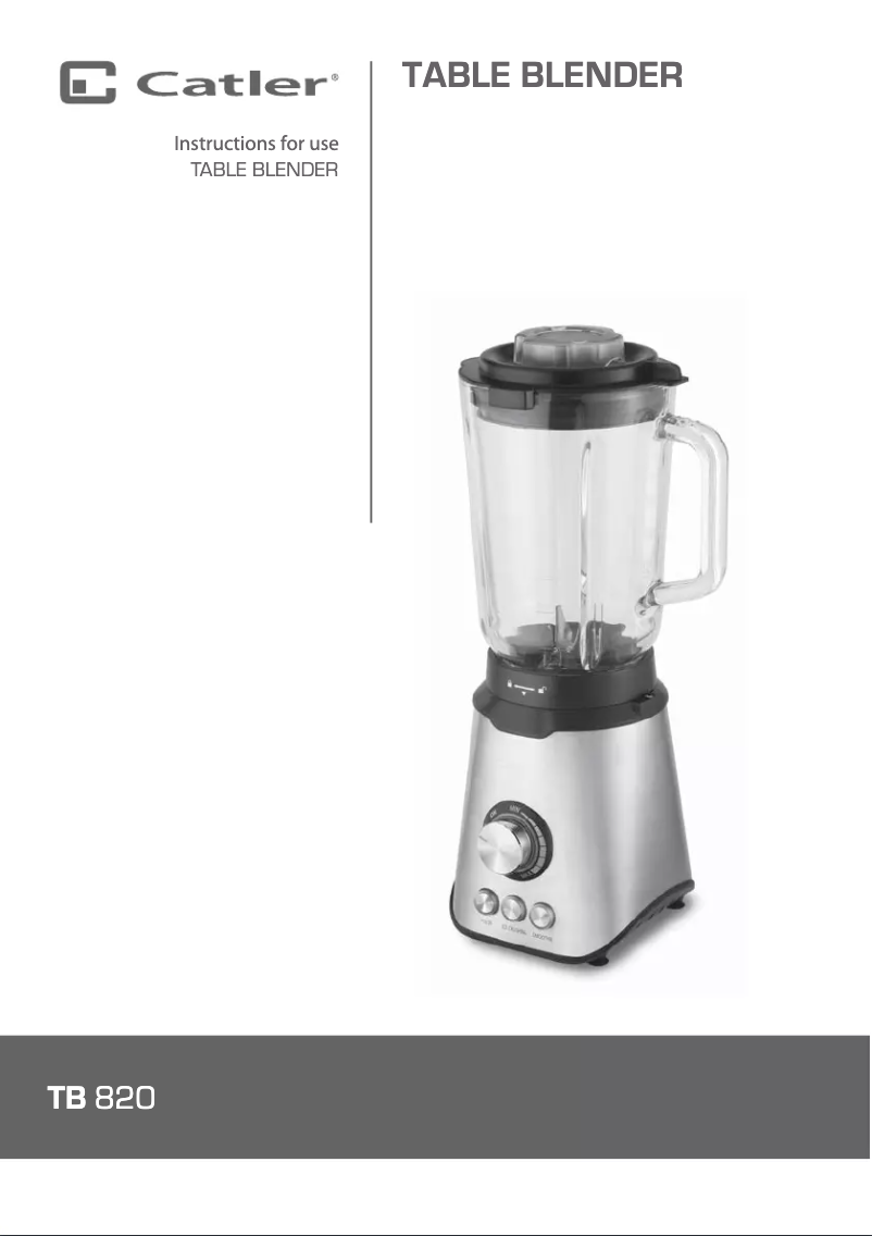 Image de la première page du manuel de l'appareil TB 820
