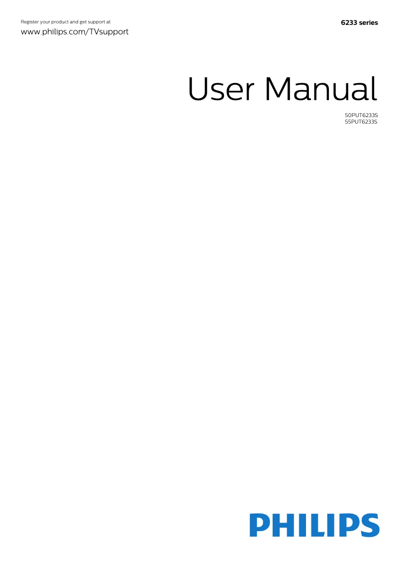 Page n°1 - Manuel utilisateur Philips 55PUT6233S