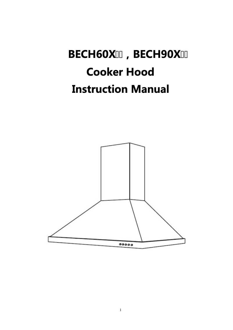 Image de la première page du manuel de l'appareil BECH60X