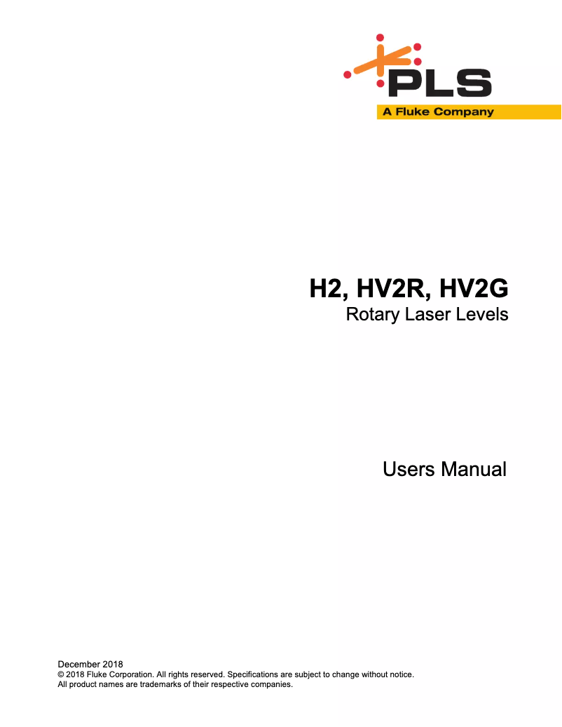 Page n°1 - Manuel utilisateur PLS HV2R