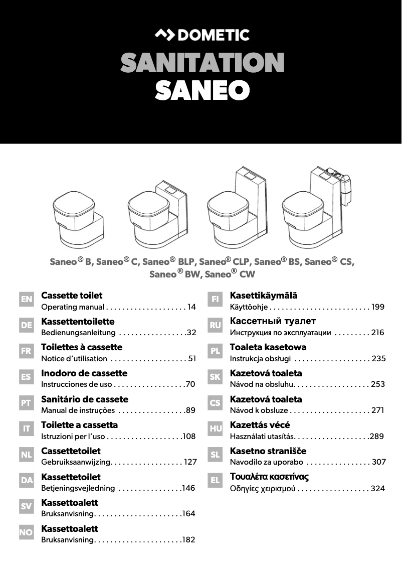 Page n°1 - Manuel utilisateur Dometic Saneo CS