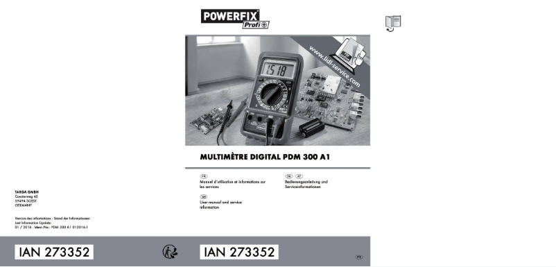 Image de la première page du manuel de l'appareil PDM 300 A1
