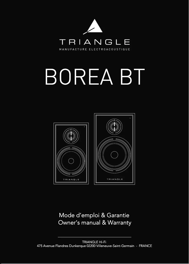 Page 1 de la notice Manuel utilisateur Triangle Borea BR02 BT