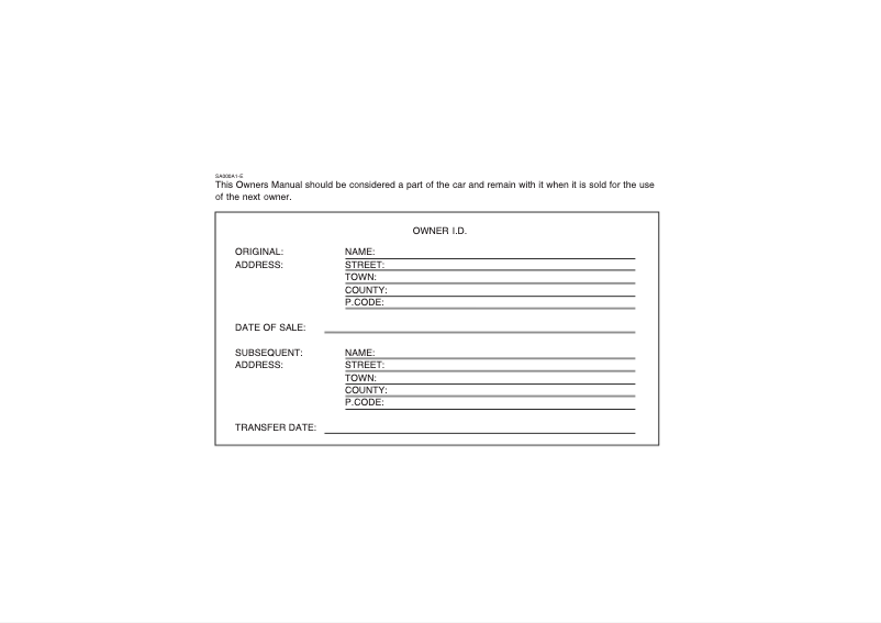 Page 1 de la notice Manuel utilisateur Hyundai Coupe (2002)