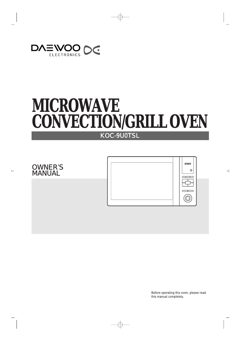 Página 1 del manual Manual de usuario Daewoo KOC-9U0T