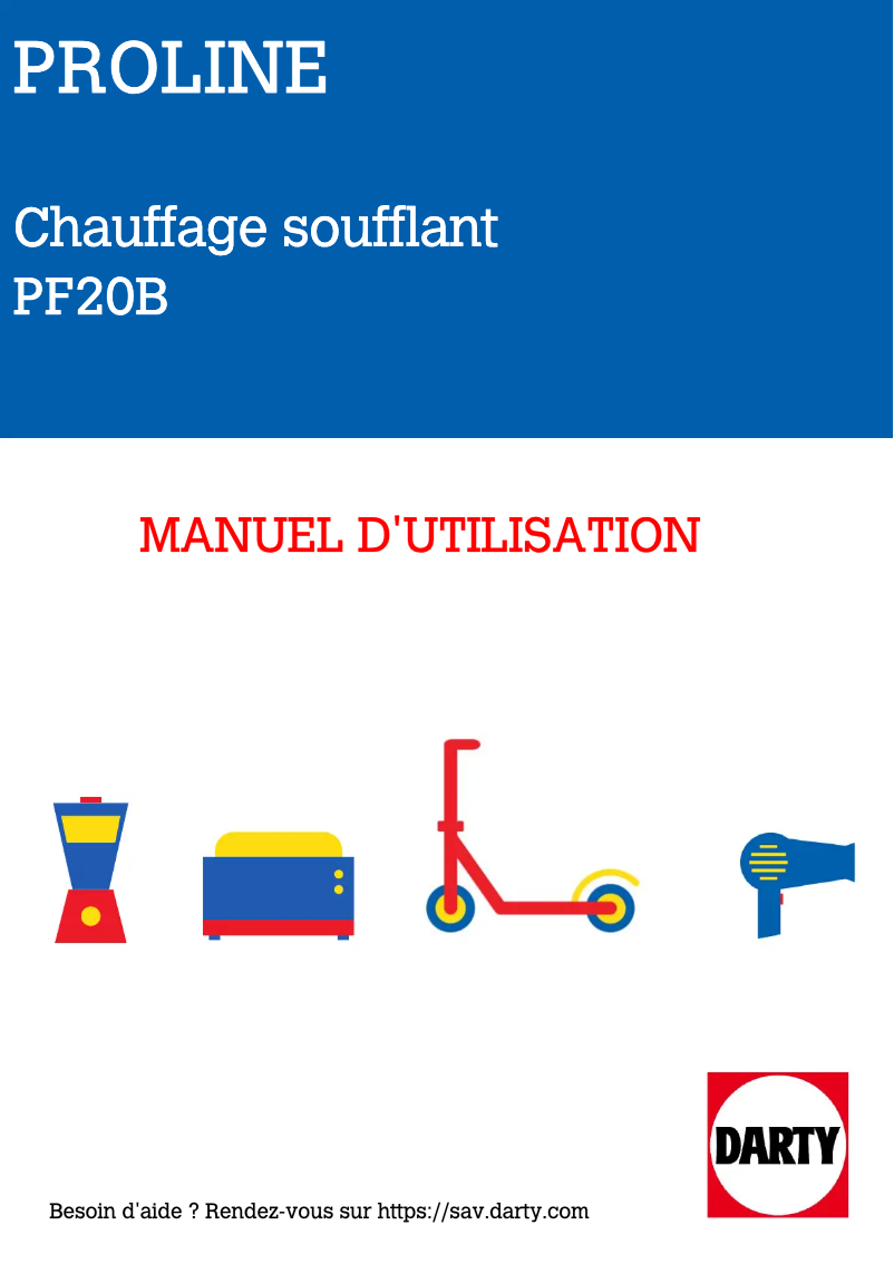 Image de la première page du manuel de l'appareil PF20