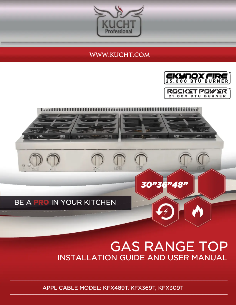 Page 1 de la notice Manuel utilisateur Kucht KFX369T