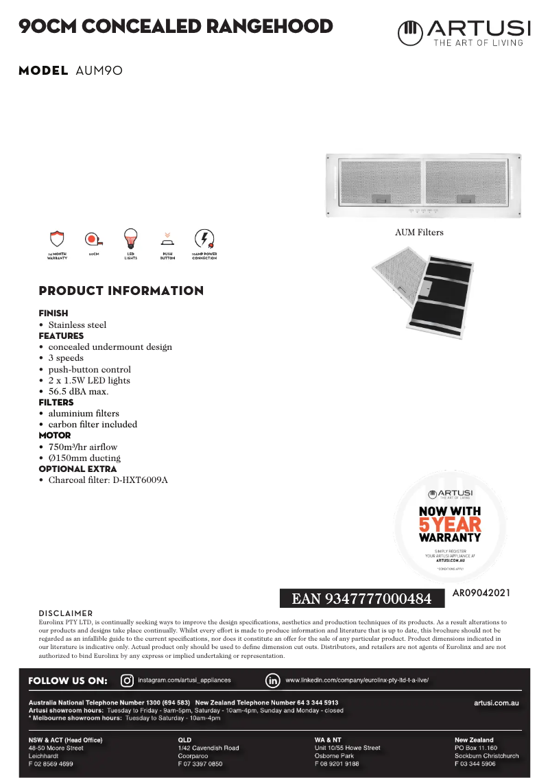 Image de la première page du manuel de l'appareil AUM90