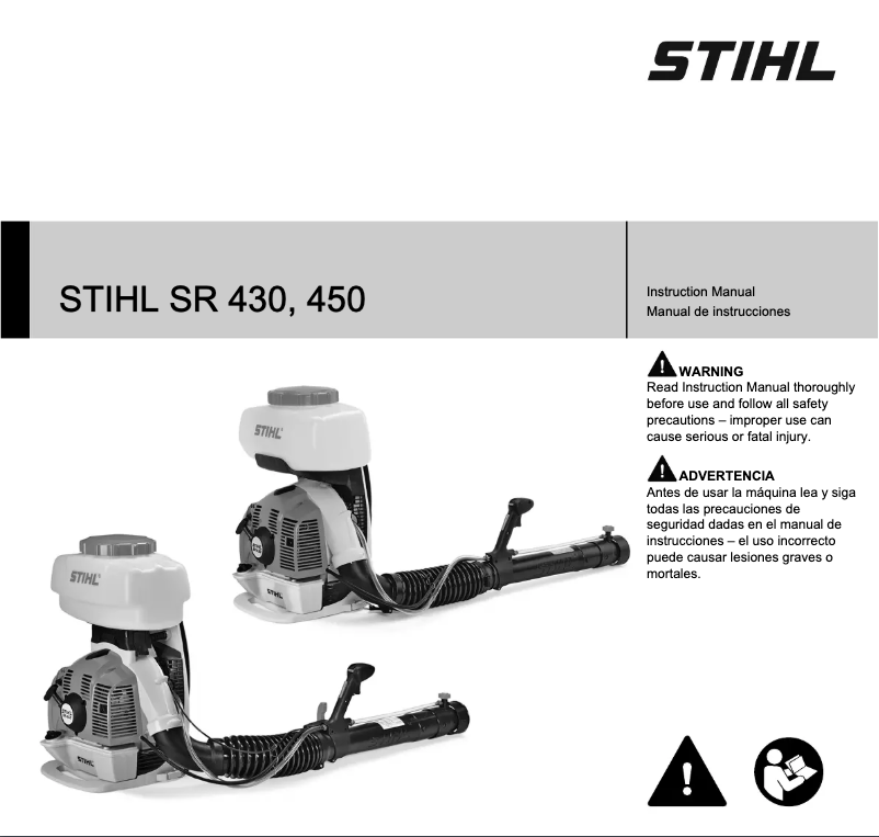 Page n°1 - Manuel utilisateur Stihl SR 430