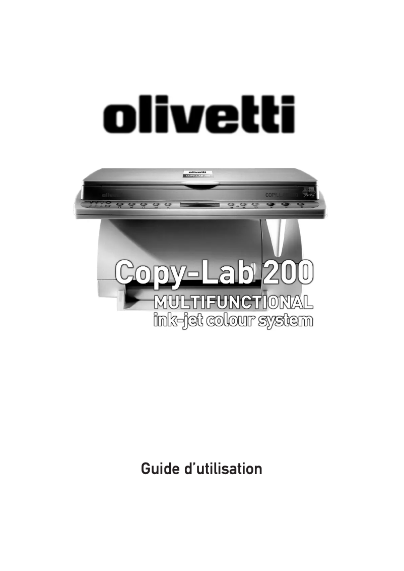 Page 1 de la notice Manuel utilisateur Olivetti CopyLab 200