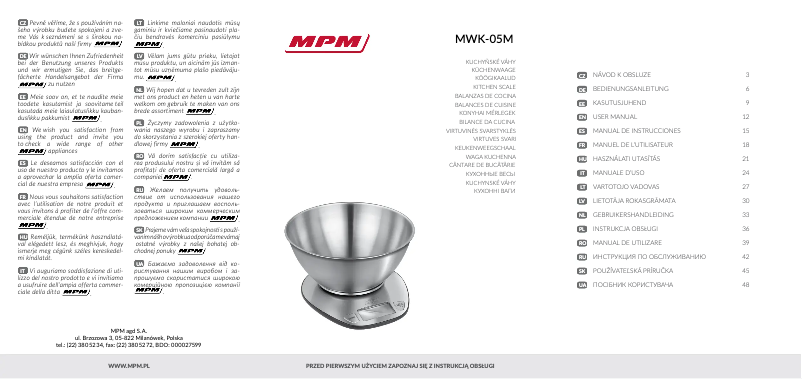 Page n°1 - Manuel utilisateur Smile MWK-05M