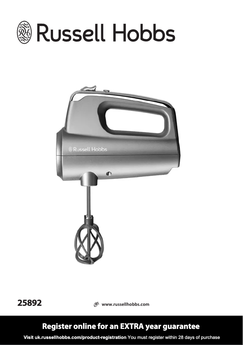 Image de la première page du manuel de l'appareil Swirl 25892