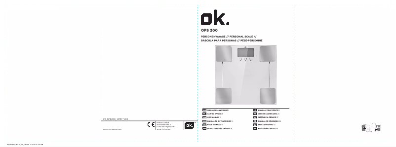 Page n°1 - Manuel utilisateur OK OPS 200