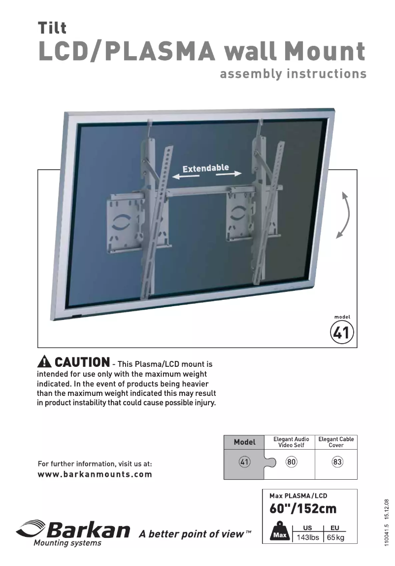 Page 1 de la notice Manuel utilisateur Barkan 41B