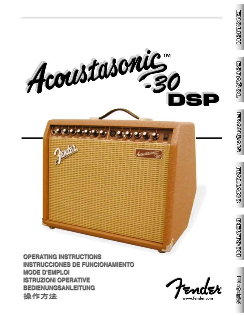 Page 1 de la notice Manuel utilisateur Fender Acoustasonic-30 DSP