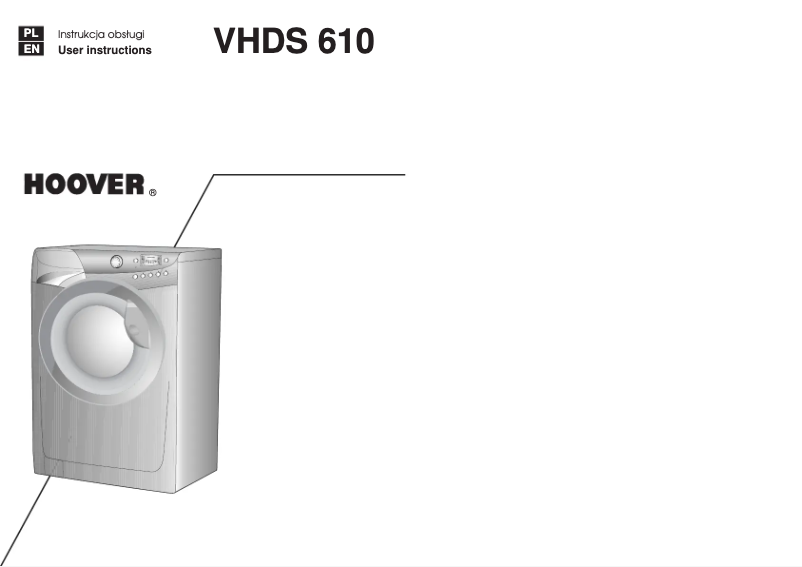 Page n°1 - Manuel utilisateur Hoover VHDS 610-30